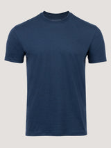 Indigo blue crew neck t-shirts | Deep blue hue, made for you