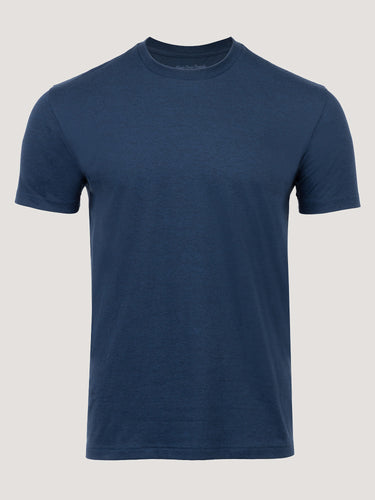 Indigo blue crew neck t-shirts | Deep blue hue, made for you