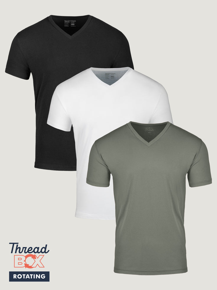 July Foundation Subscription V-Neck Pack | Fresh Clean Threads