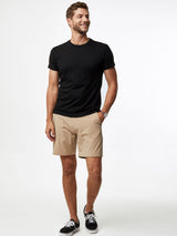 Joe is 6'2, 177LBS and wears a size 32x7 # Khaki Everyday Shorts 2.0 | Fresh Clean Threads