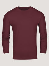 Long Sleeve Crew Neck in Burgundy | FCT
