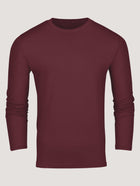 Long Sleeve Crew Neck in Burgundy | FCT