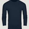 Dark Navy Long Sleeve Crew Neck Tee | Fresh Clean Threads
