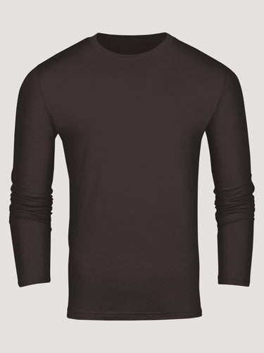 Espresso Long Sleeve Crew Neck | High Quality, Soft Fabric