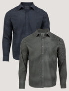 Gingham Long Sleeve Button Up 2-Pack | Fresh Clean Threads