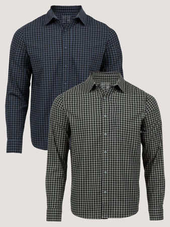 Long-Sleeve-button-up-Gingham-
