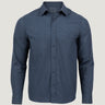 Men's Navy Long Sleeve Button Up Shirt | The fabric with some give