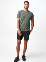 Joe is 6'2, 177LBS and wears a size L # Mercury Green Men's Performance Crew | VIP PACK | Fresh Clean Threads