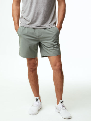 mens shorts made with recycled fabric # Stretch Performance Shorts | Green | Fresh Clean Threads