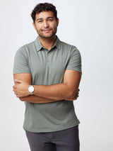 comfort with no compromise on style # Fresh Clean Threads Torrey Polo in Mercury Green