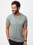 Mercury Green Men's V-Neck  Shirt from FCT's Fall Essentials 5-Pack of Tees