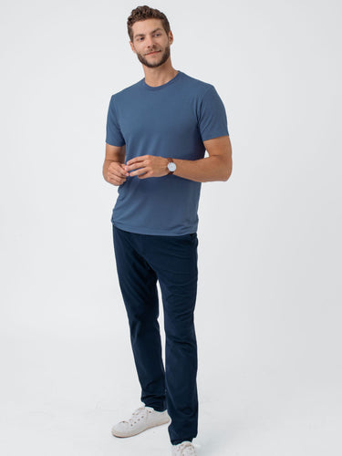 Performance Crew Necks for Everyday Wear # Monsoon Blue Performance Crew Neck | Fresh Clean Threads