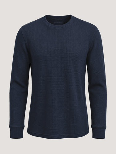 Dark Navy Waffle Thermal