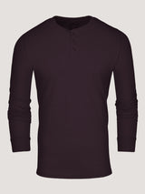 mulberry henley shirt long sleeves
