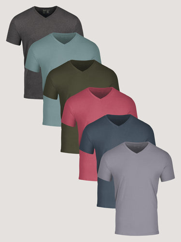 Spring Essentials 6-Pack V-Neck Tees at Fresh Clean Threads