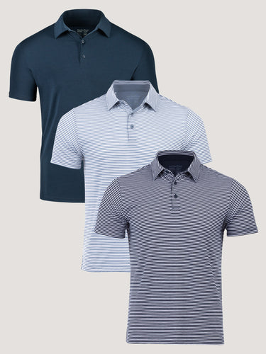 Striped Performance Polo 3-Pack Striped Performance Polo 3-Pack