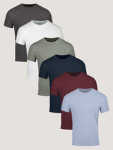 Men's Winter Essentials Crew Neck Pack | 6 Tees | Fresh Clean Threads