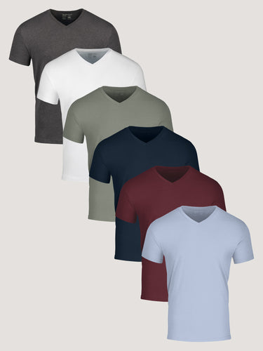 Winter Essentials V-Neck 6-Pack | Winter 2025 Collection Colors | Fresh Clean Threads