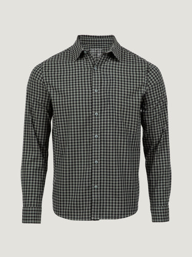 Black + Mercury Green Gingham Long Sleeve Button Up Black + Mercury Green Gingham Long Sleeve Button Up