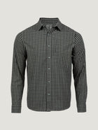 Black + Mercury Green Gingham Long Sleeve Button Up | Fresh Clean Threads