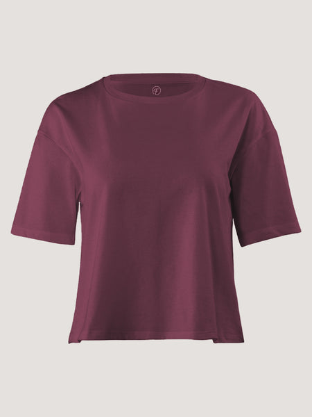 Women's Merlot Boxy Tee