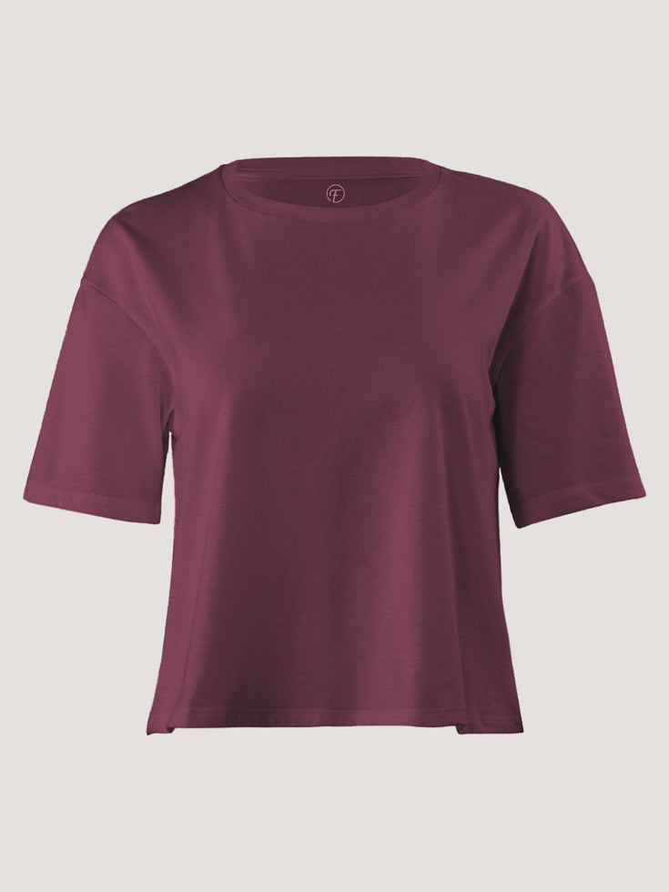 Women's Merlot Boxy Tee