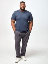 Steven is 6', 275lbs and wears a size 3xl # Cool Colors Crew Neck Tee 5-Pack | Fresh Clean Threads