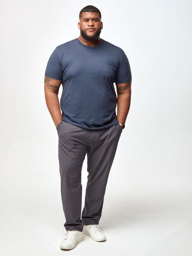 Steven is 6', 275lbs and wears a size 3xl # Cool Colors Crew Neck Tee 5-Pack | Fresh Clean Threads