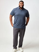 Steven is 6', 275lbs and wears a size 3xl # Navy Men's Polo | Fresh Clean Threads