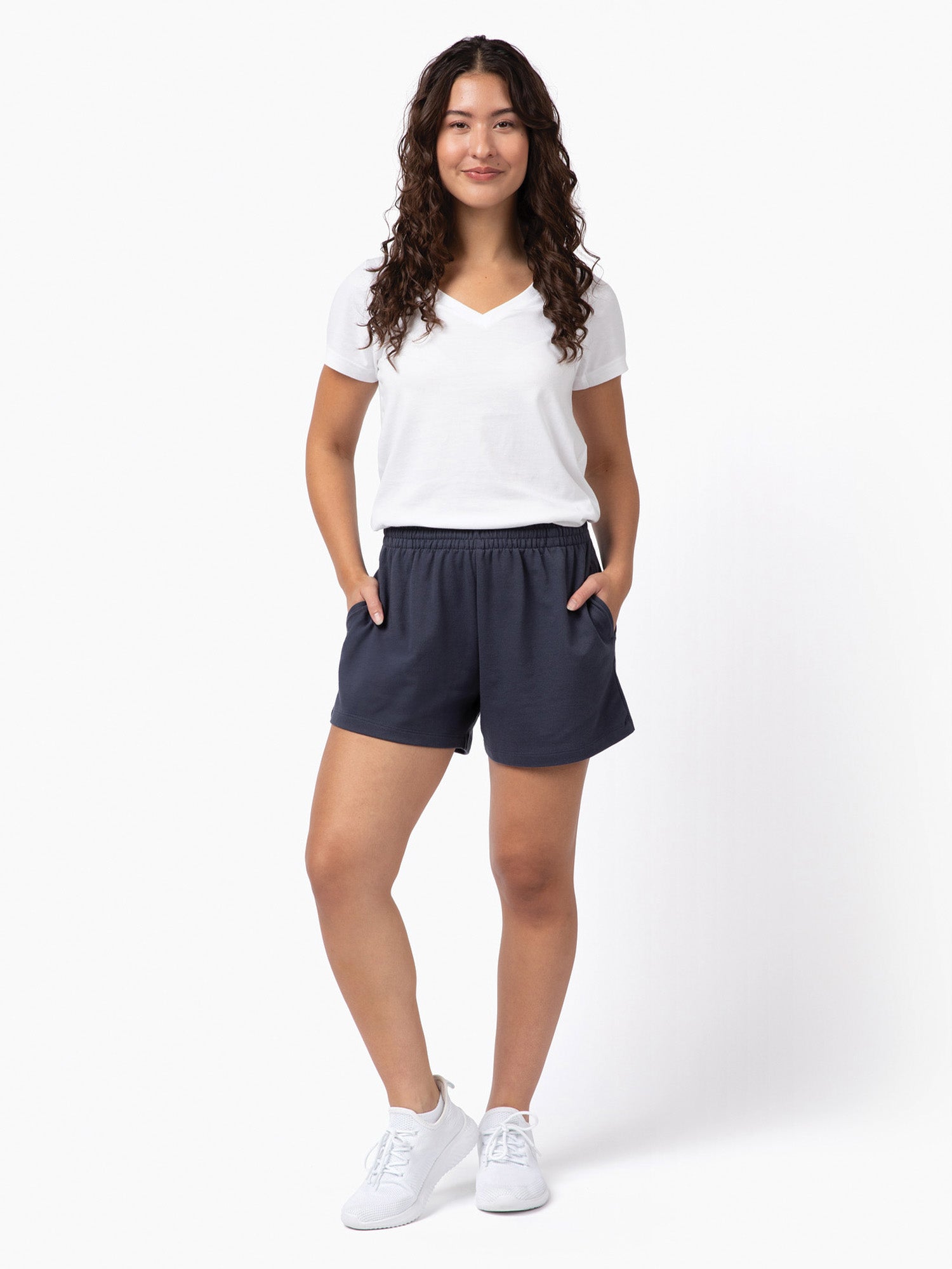 Women's Odyssey Blue Terry Lounge Shorts Fresh Clean Threads