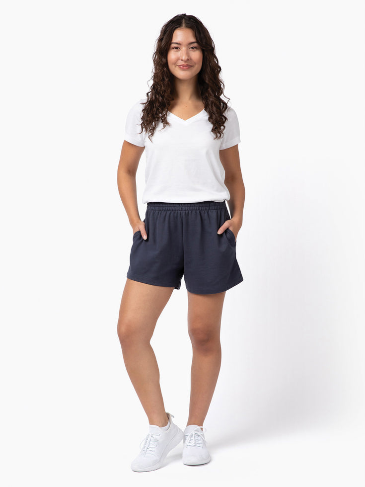 Women's Odyssey Blue Lounge Shorts - Shown in Size Small