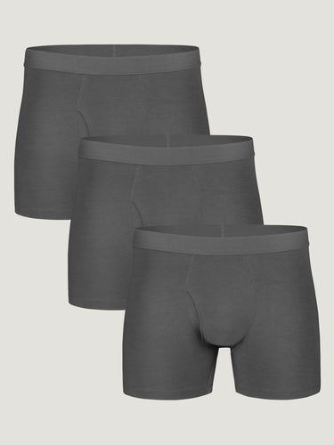 Graphite Grey Boxer Briefs 3-Pack | Fresh Clean Threads