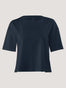 Dark Navy Cropped Boxy Tee | Women's Shirts