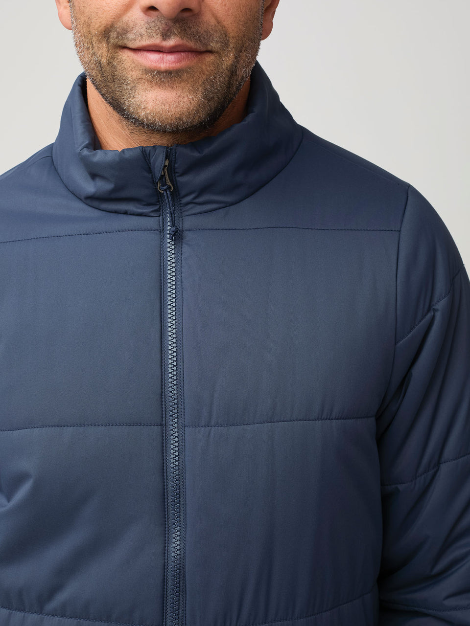 Odyssey Blue Puffer Jacket | 100% Recycled Insulation & Wind Protection ...