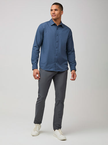 The perfect long sleeve shirt # Men's Long Sleeve Button Up in Navy Blue | Soft, breathable + designed to flex