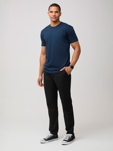 StratuSoft™ tees are built to last wash after wash # Dark Navy Crew Neck Shirts for Men | Ultra-Soft & Made for Comfort