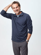 Ariel is 6'1, 175lbs and wears a size M # Odyssey Blue Quarter Zips | Fall/Winter | Fresh Clean Threads