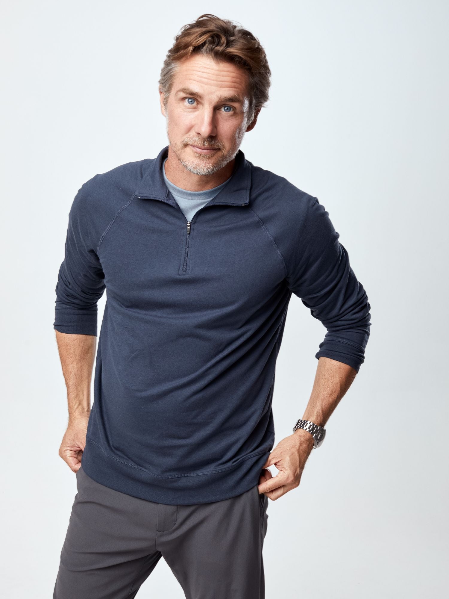 Charcoal Quarter Zip Pullover | Fresh Clean Threads