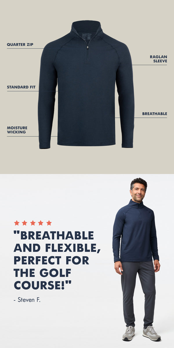 Tech Quarter Zip Features and Reviews | Fresh Clean Threads