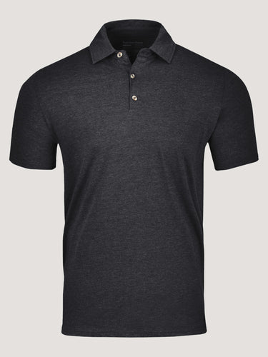 Charcoal Torrey Polo | StratuSoft Fabric at Fresh Clean Threads