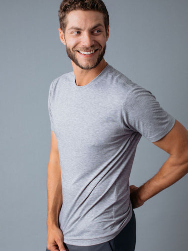 Cutting edge anti-odor materials # Performance Crew Neck in Heather Grey | Workout Pack | Fresh Clean Threads