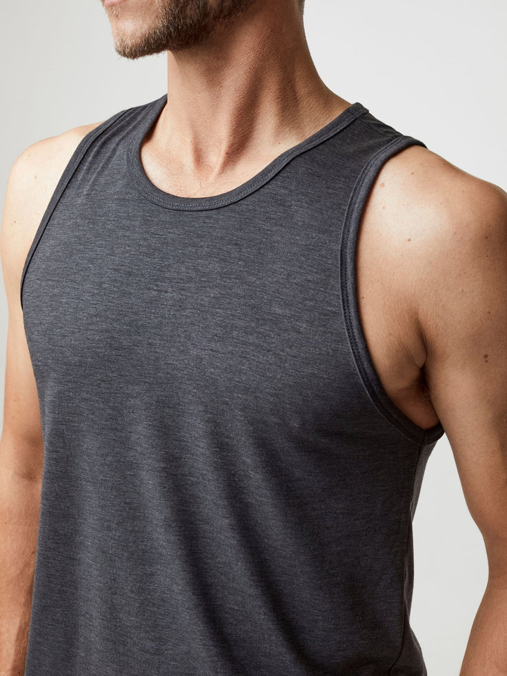 Men's Grey Performance Tank Top | Fresh Clean Threads