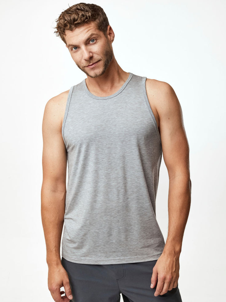 Grey Performance Tank Top for Men | Fresh Clean Threads