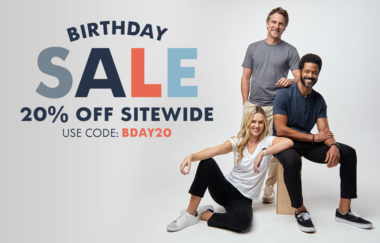 20% off Site Wide | Birthday Sale at Fresh Clean Threads