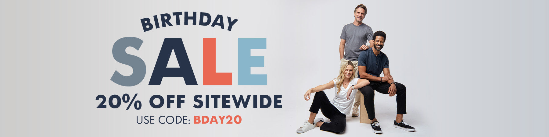 20% off Site Wide | Birthday Sale at Fresh Clean Threads