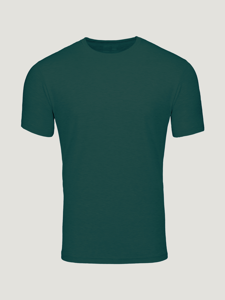 Crewneck Tee Forest Green V Neck T Shirt Dark Emerald Performance