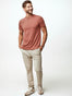 Short Sleeve Henley in Dune Red | Summer 2024 | Fresh Clean Threads