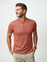 Short Sleeve Henley in Dune Red | Fresh Clean Threads