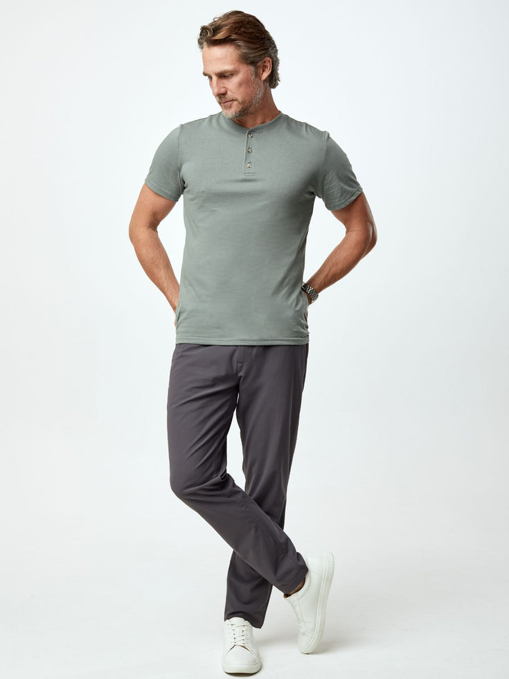 Men's Henley Mercury Green | Fresh Clean Threads