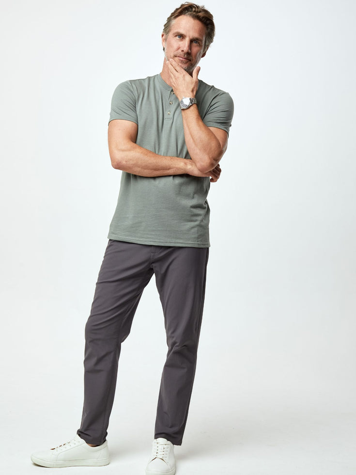 Short Sleeve Henleys | Mercury Green | Fresh Clean Threads